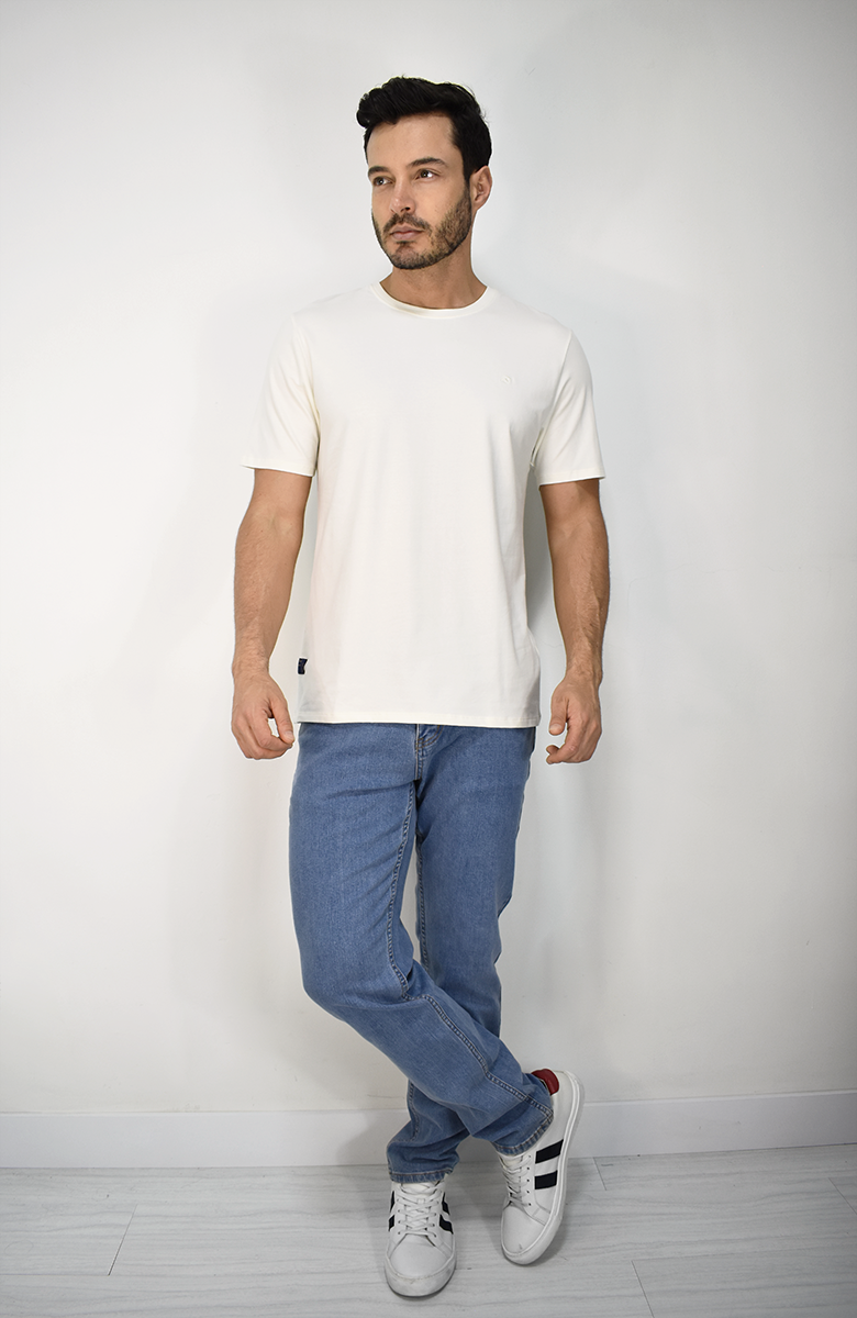Camiseta Marfil Para Hombre
