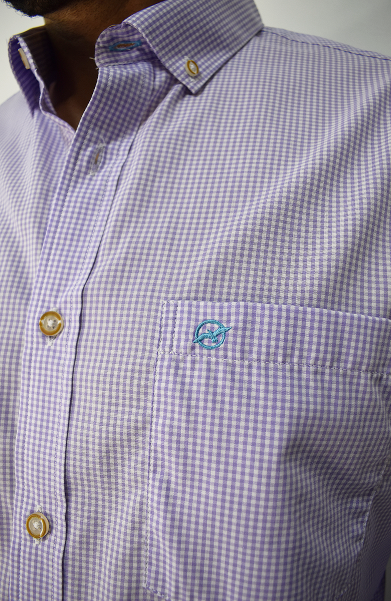 Camisa Manga Larga Lila para Hombre