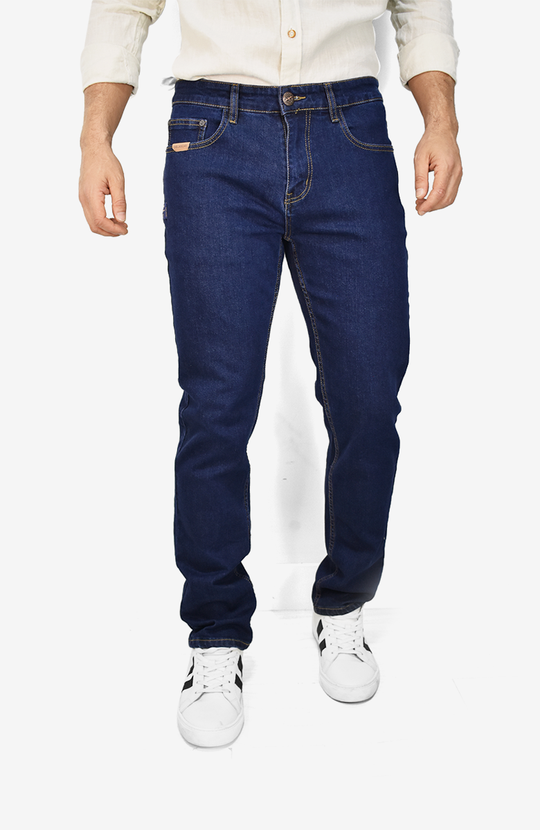 Pantalon Dril Azul Oscuro Hombre Jean Para Hombre Azul Oscuro