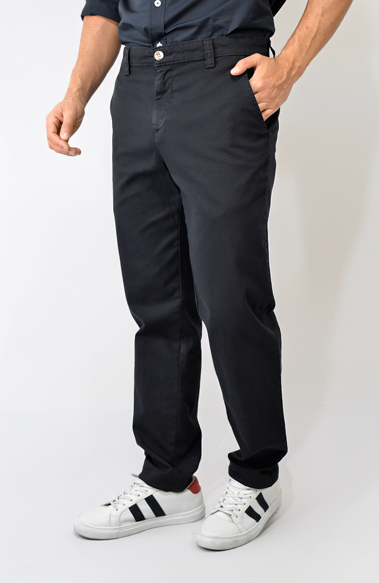 Para Hombre PantalÃ³n De Dril Negro Pantalon Drill Pantalon Negro