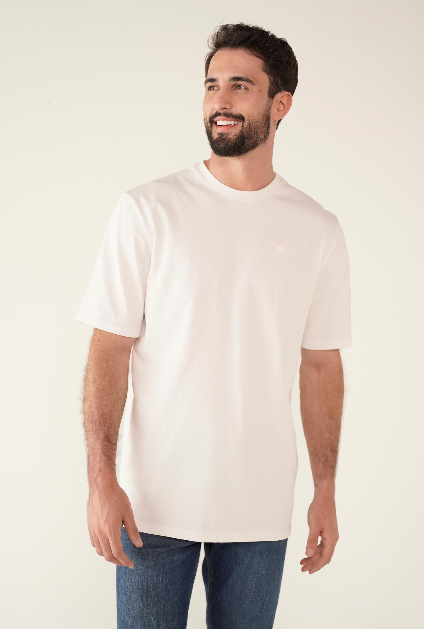 Camiseta Oversize Blanca Para Hombre DMTSBOV01