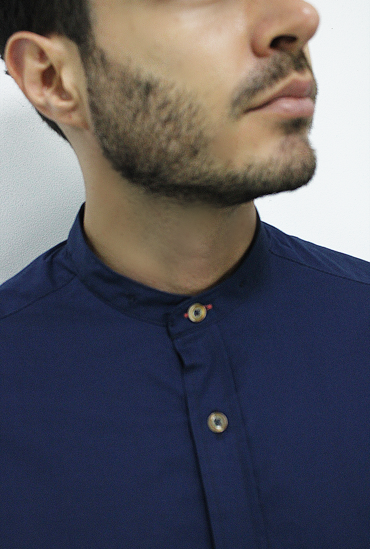 Camisa Manga Corta Cuello Removible Azul Hombre DMCMCB16