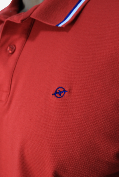 Camiseta Tipo Polo Rojo Para Hombre DMPOUT03