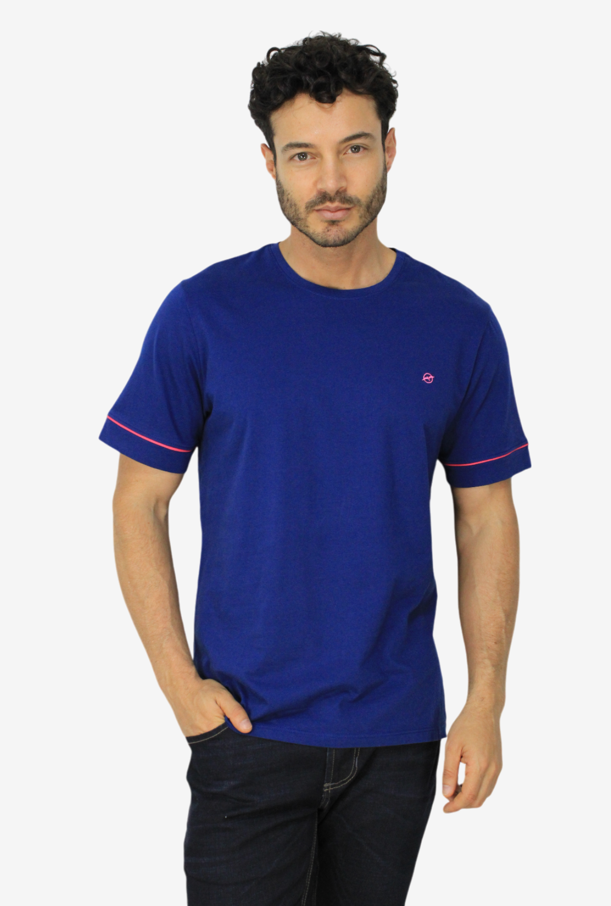 Camiseta Azul Para Hombre DMTSOUT02