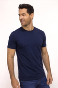 CAMISETA BÁSICA LIVIANA CUELLO REDONDO AZUL OSCURO PARA HOMBRE