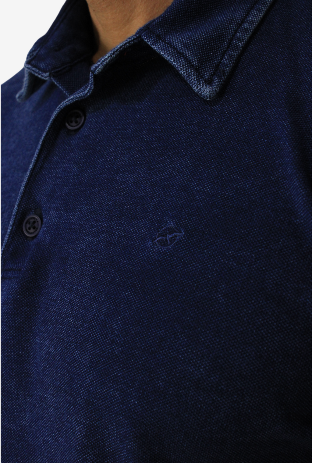 Camiseta Tipo Polo Azul Para Hombre  DMCPT01