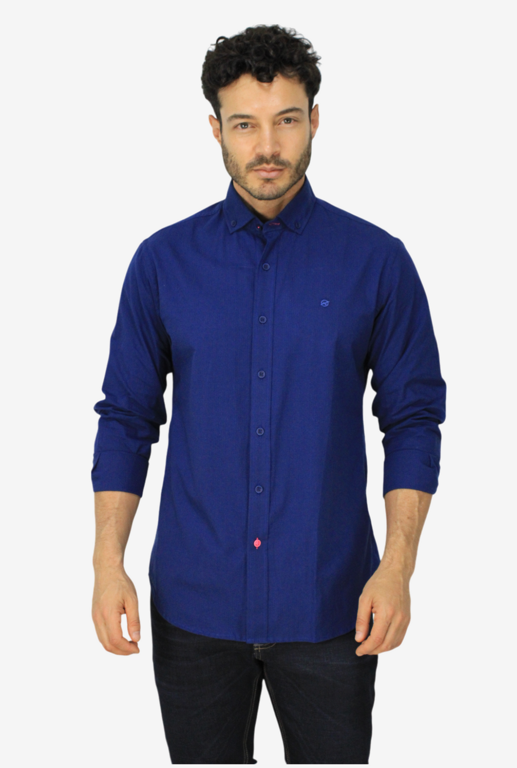 Camisa Manga Larga Azul Para Hombre  DMCMLT01
