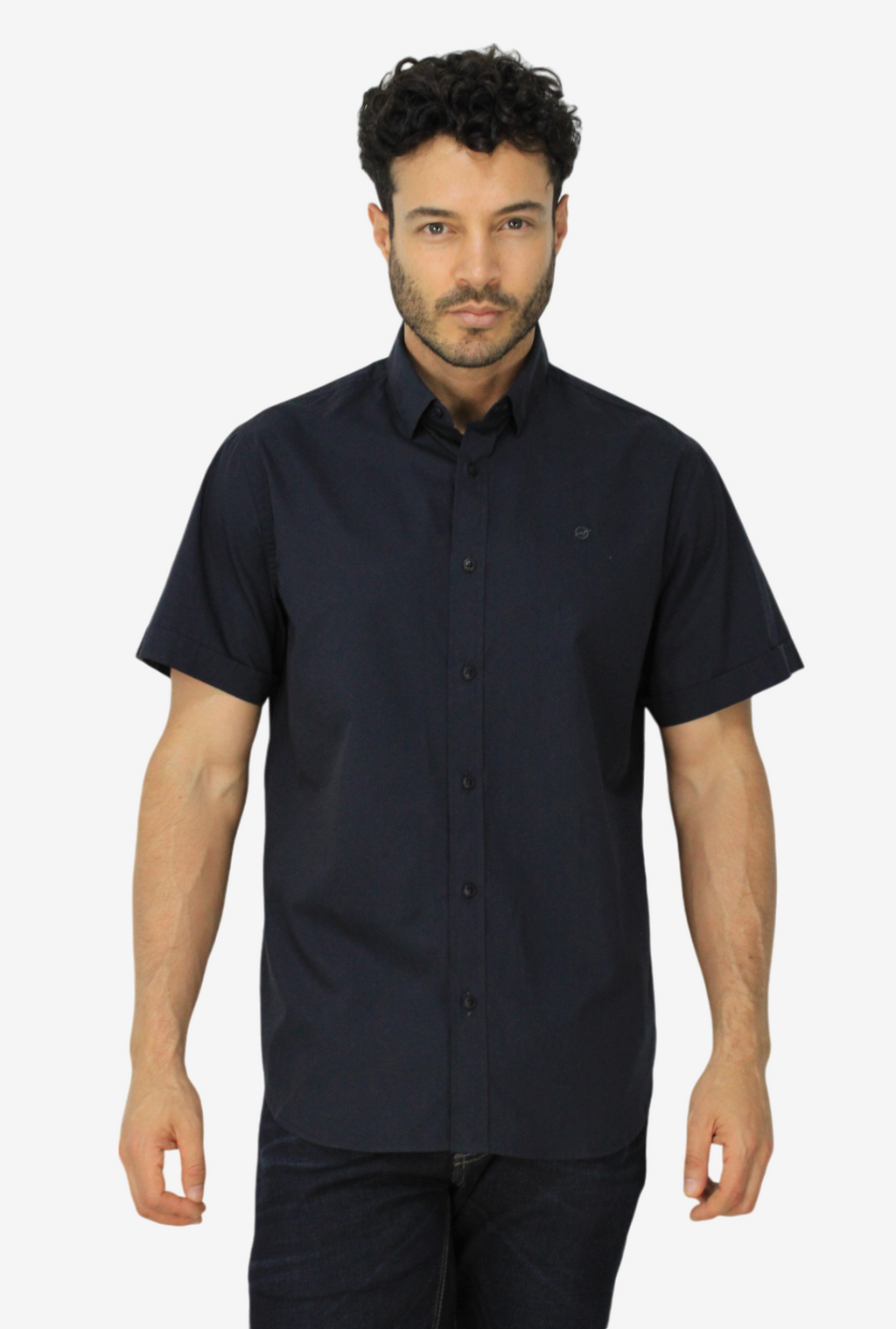 Camisa Manga Corta Negro Para Hombre DMCMC15