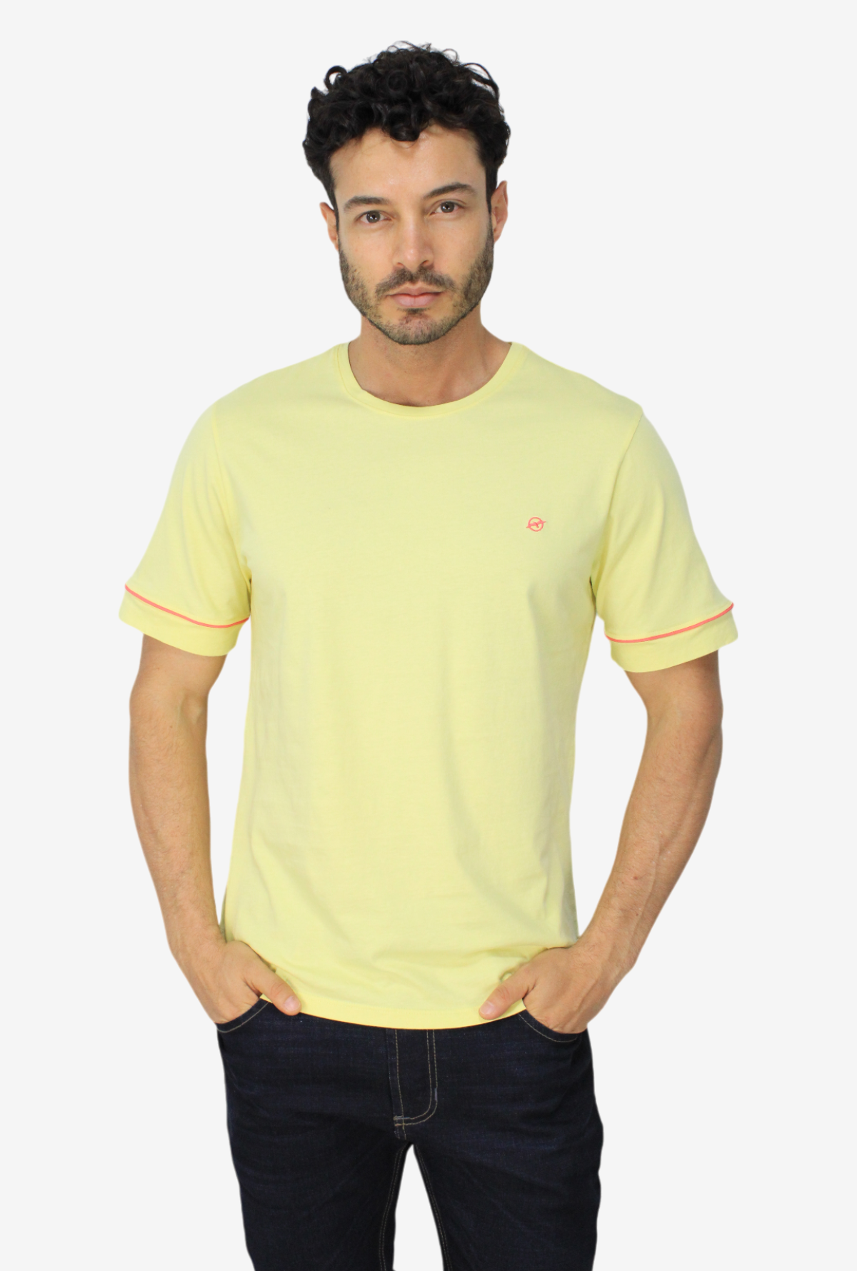 Camiseta Amarilla Para Hombre DMTSOUT02