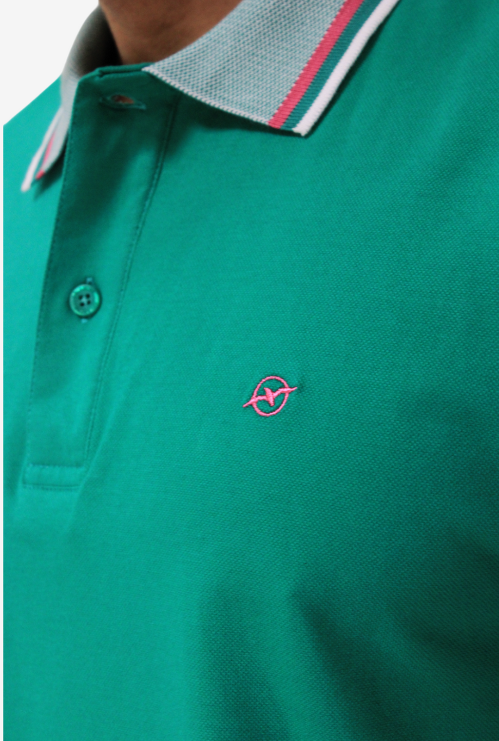 Camiseta Tipo Polo Verde Para Hombre DMCPM011