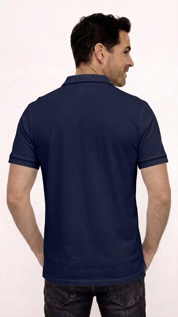POLO MANGA CORTA AZUL PARA HOMBRE