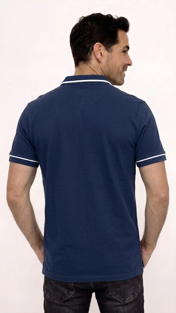 POLO MANGA CON VIVOS EN CONTRASTE PARA HOMBRE