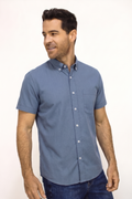 CAMISA MANGA CORTA azul para hombre