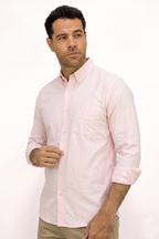 CAMISA MANGA LARGA ROSA PARA HOMBRE