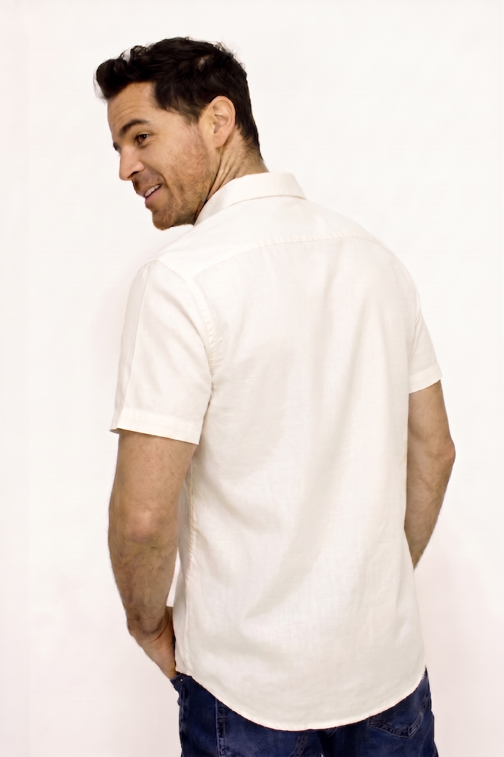 CAMISA MANGA CORTA OUTLAND MARFIL PARA HOMBRE