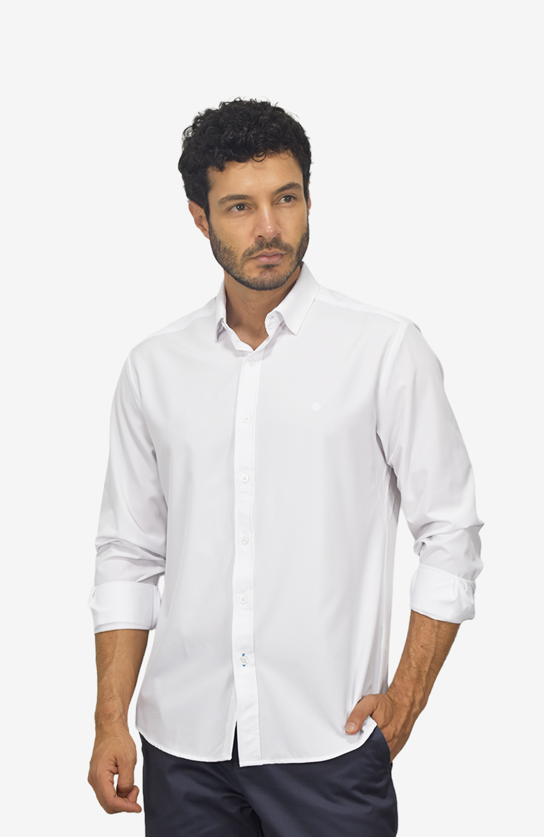 Camisa manga larga Traveler Blanca para Hombre