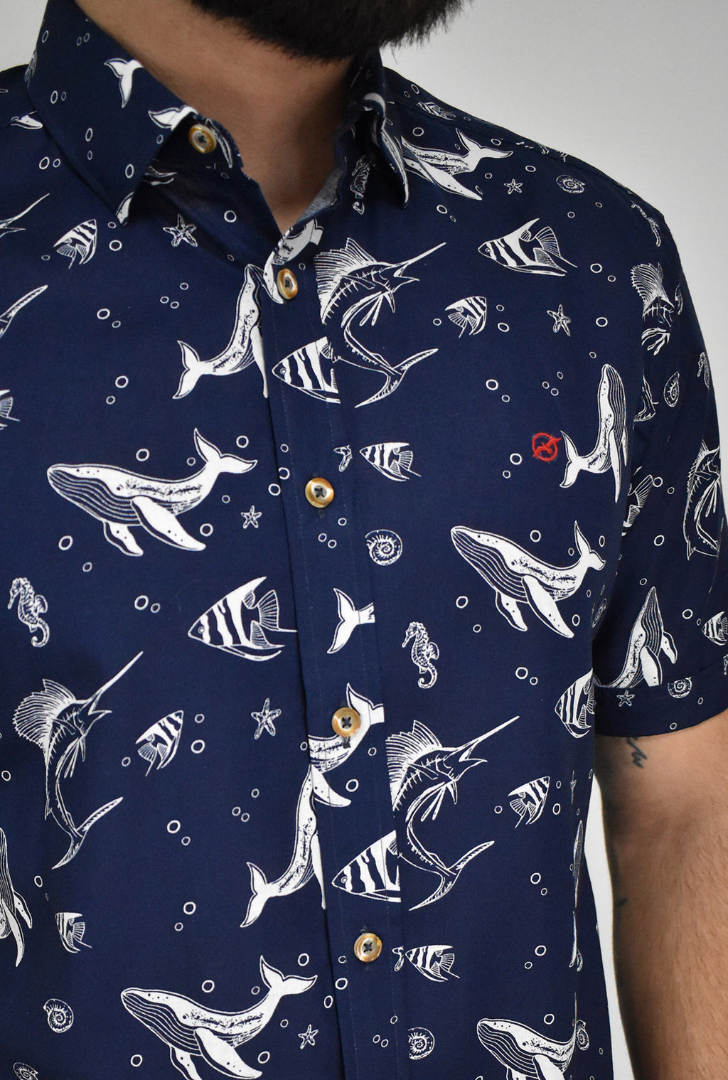 Camisa Manga corta Azul para Hombre DMCMC3063