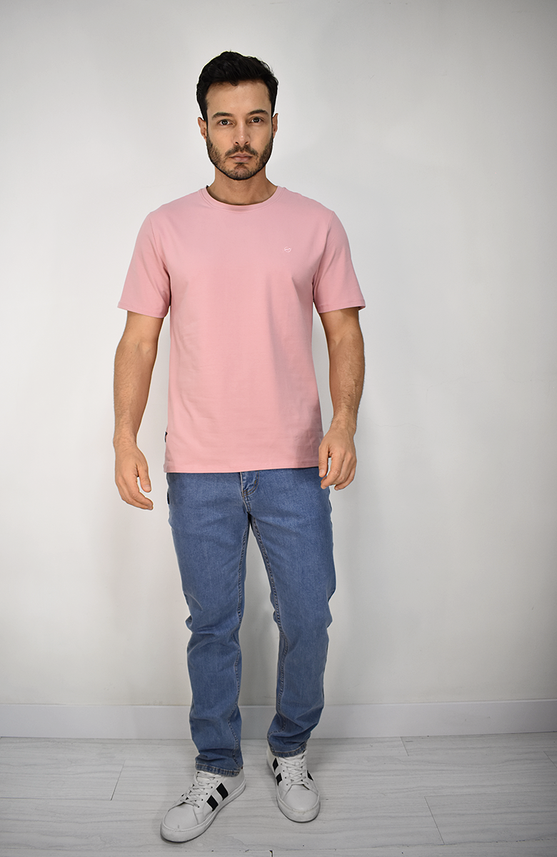 Camiseta Rosada  Para Hombre