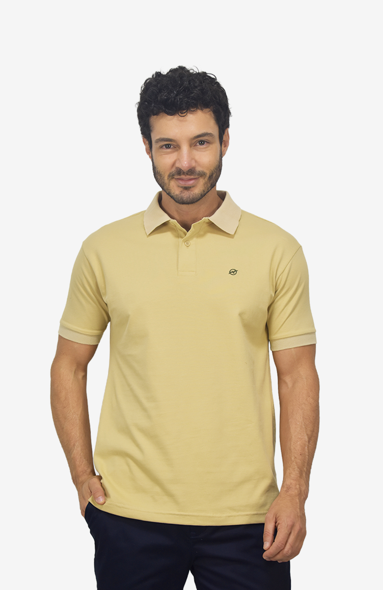 Camiseta tipo polo Caqui para Hombre