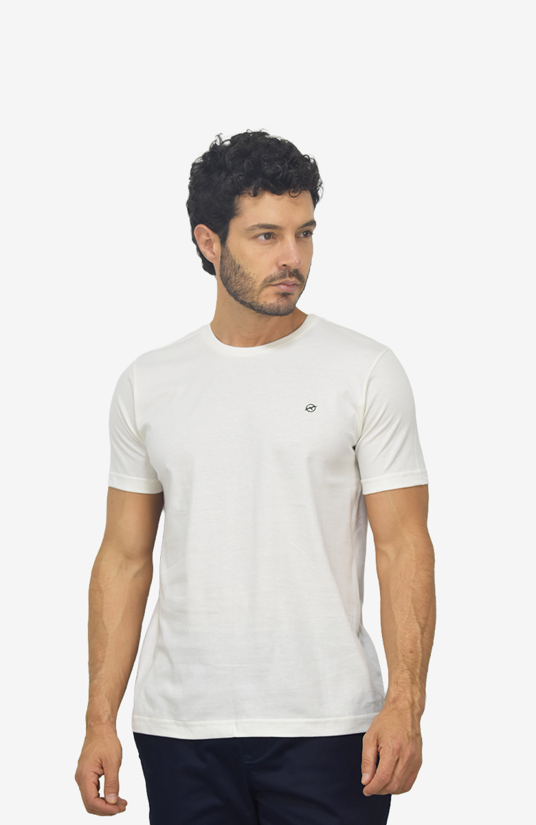 Camiseta básica Marfil para Hombre
