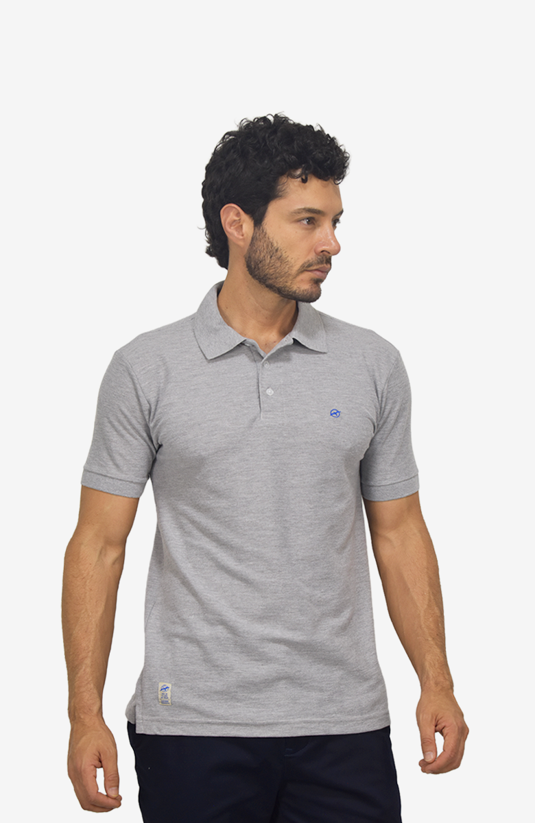 Camiseta tipo polo Gris para Hombre