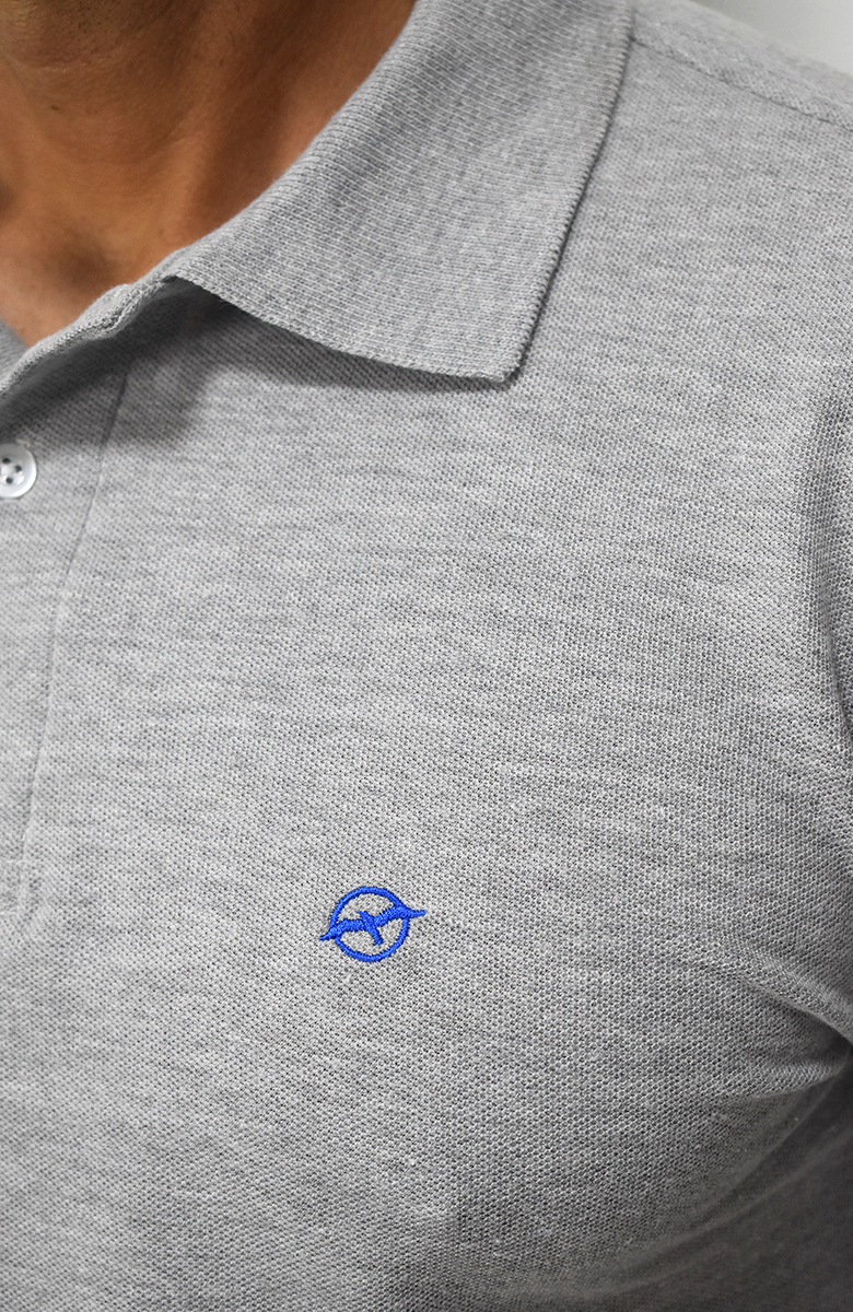 Camiseta tipo polo Gris para Hombre