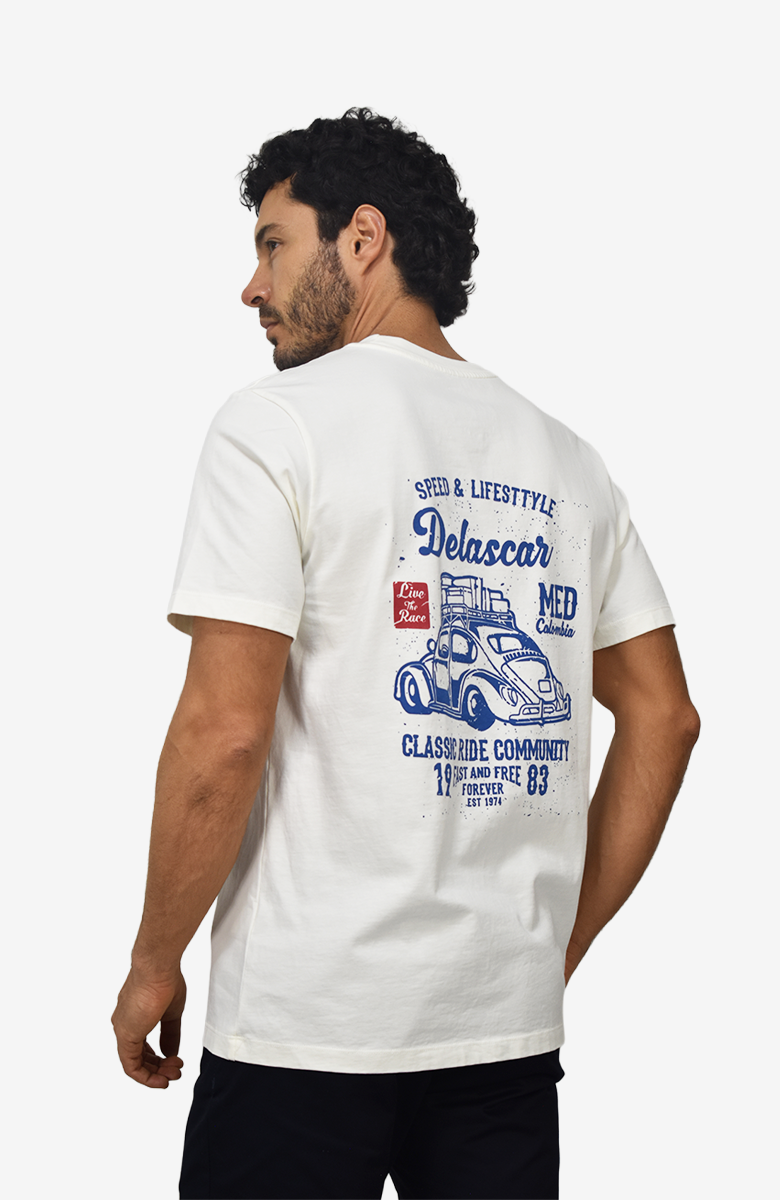 Camiseta estampada de nuestra colección OVERDRIVE Marfil