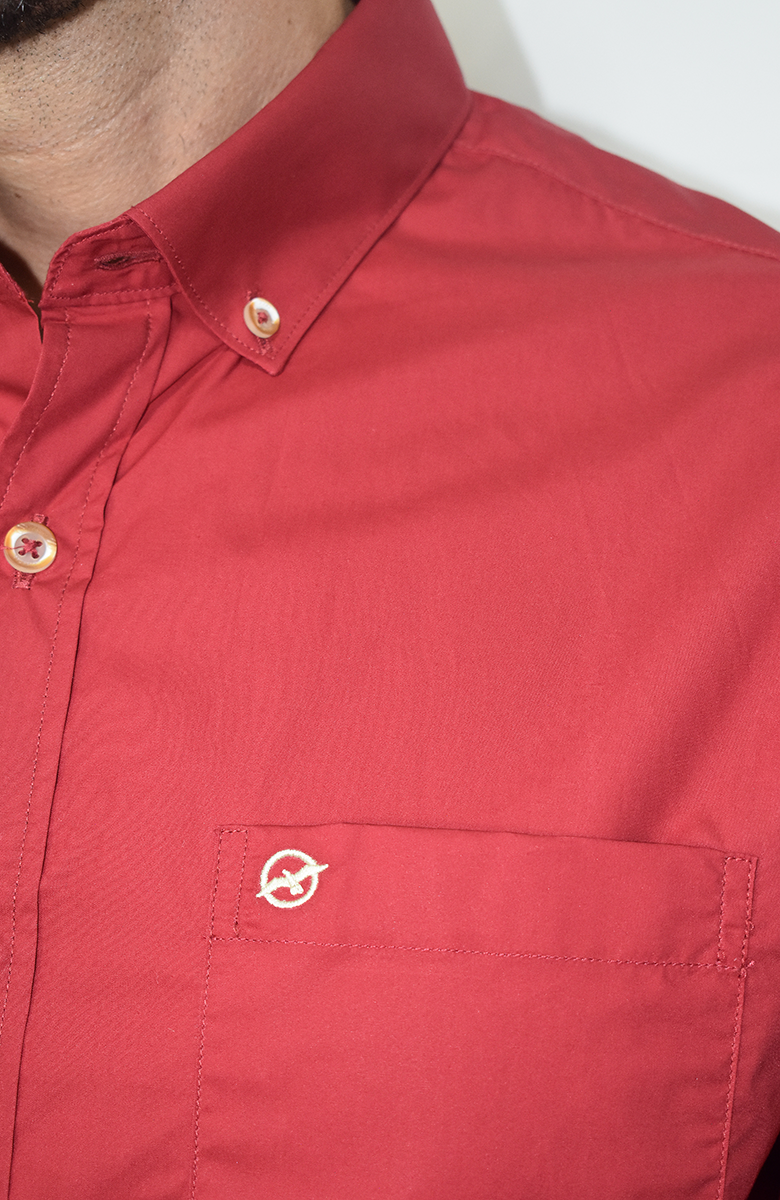 Camisa manga larga  Vino para Hombre