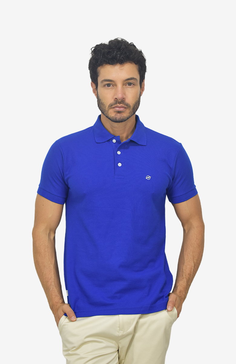 Camiseta tipo polo Azul  para Hombre