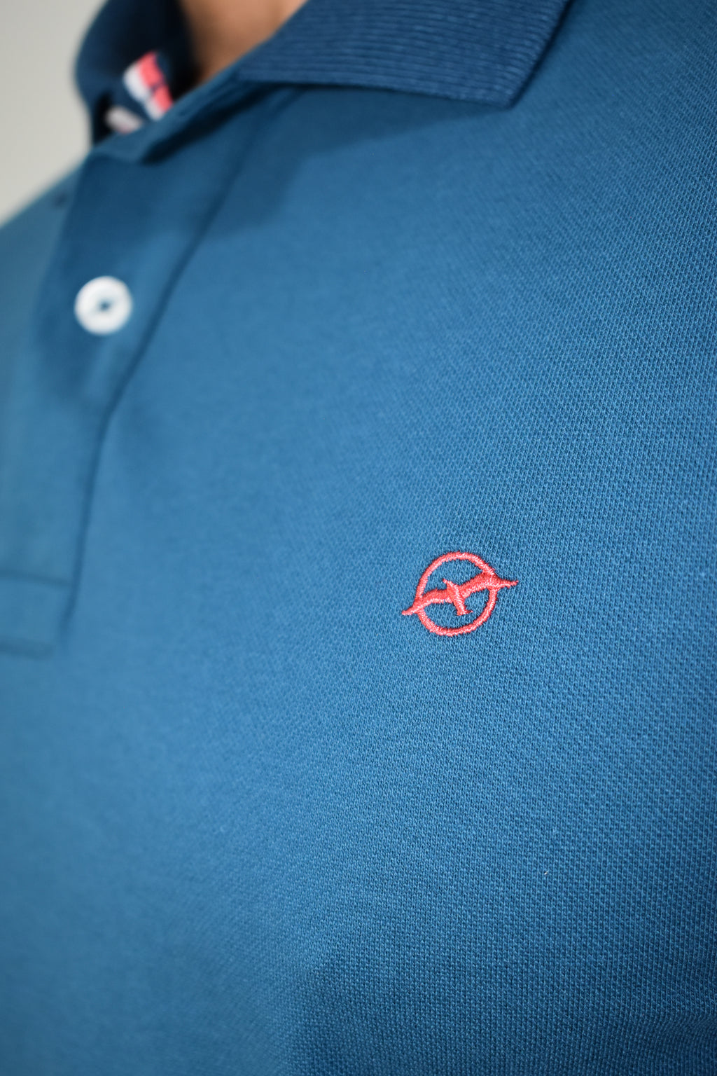 Camiseta Tipo Polo Azul Petroleo Para Hombre