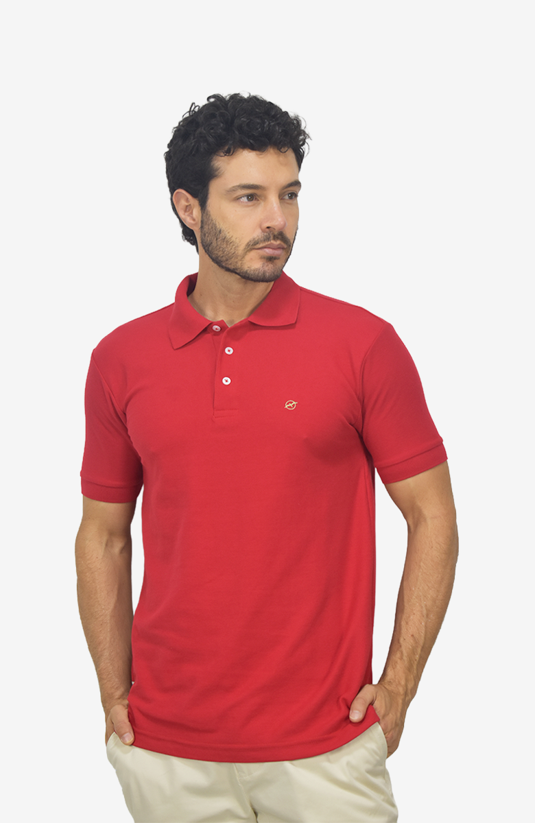 Camiseta tipo polo Rojo  para Hombre