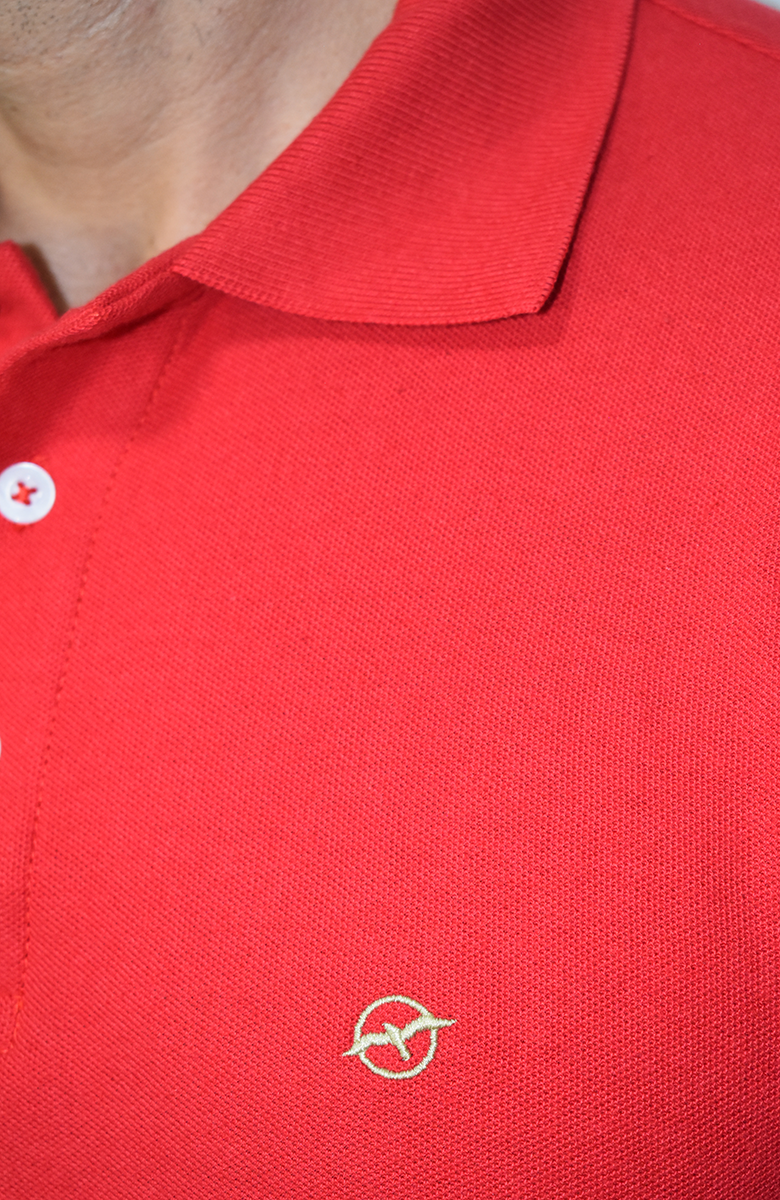 Camiseta tipo polo Rojo  para Hombre
