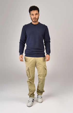 Jogger en Dril  tipo cargo Caqui Para Hombre