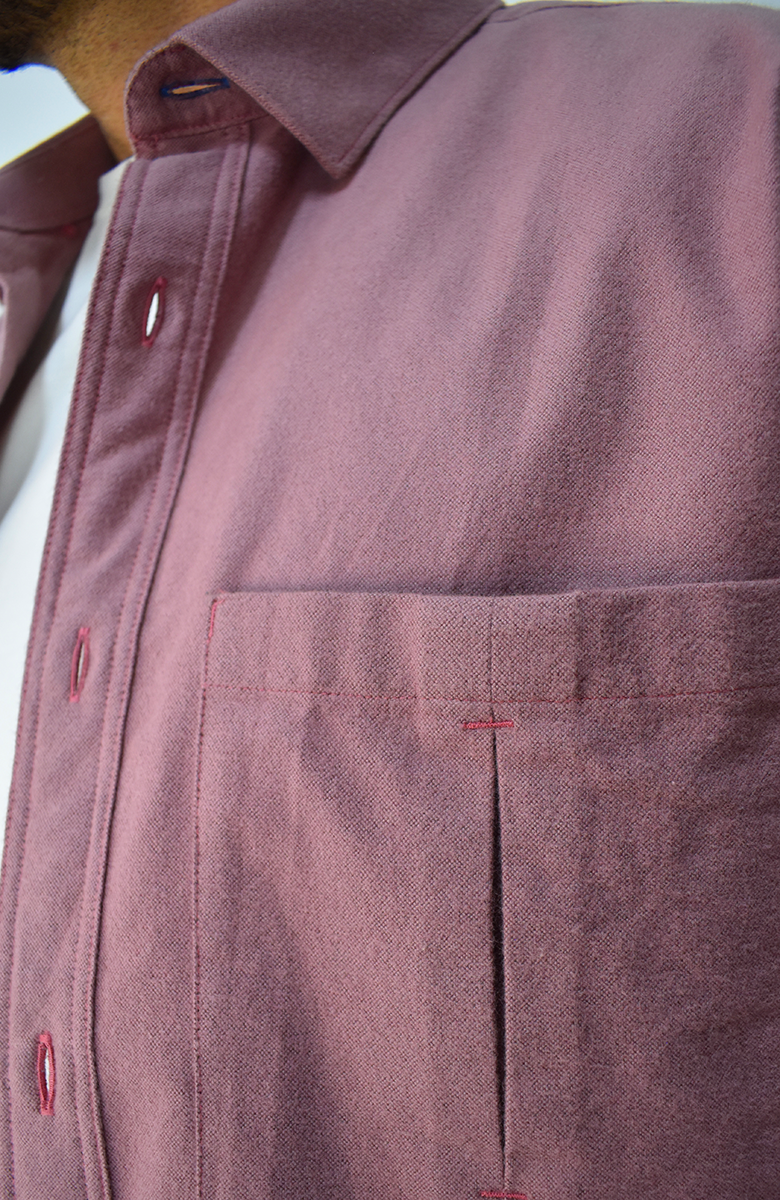 Sobrecamisa Rosada parra Hombre