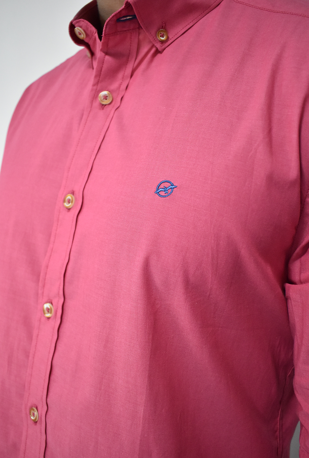 Camisa Manga Larga Fucsia Para Hombre DMCMLY01