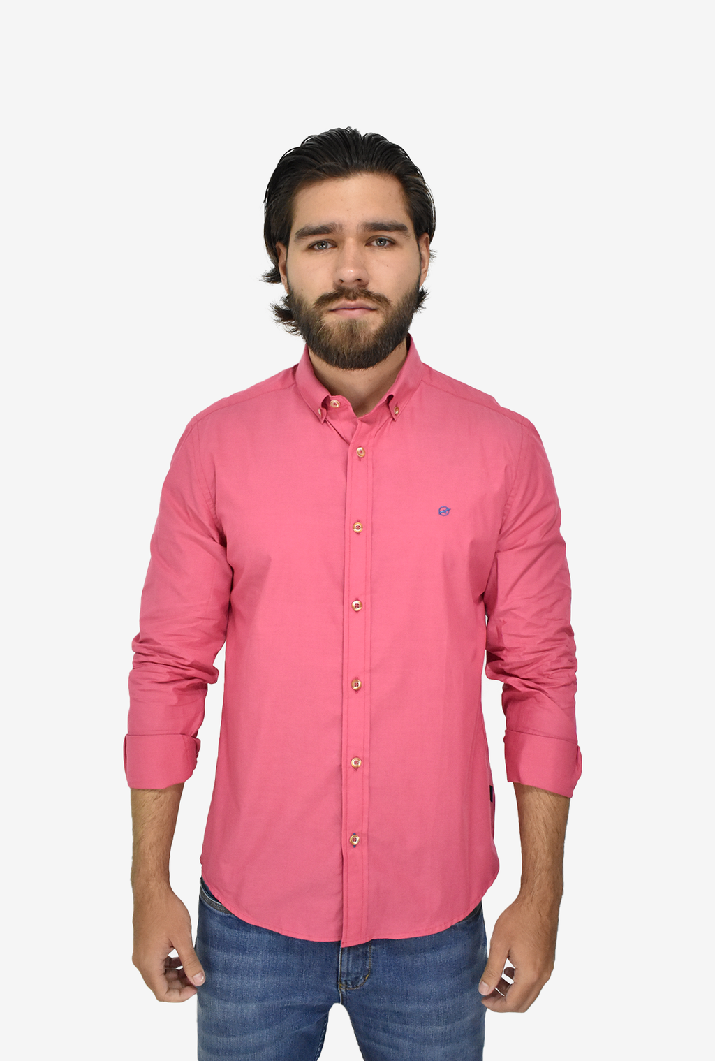Camisa Manga Larga Fucsia Para Hombre DMCMLY01