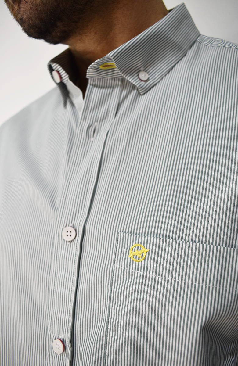 Camisa Manga Larga Verde claro para Hombre