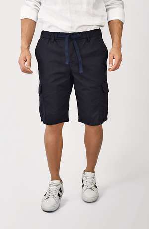 Bermuda Tipo Cargo Azul Para Hombre