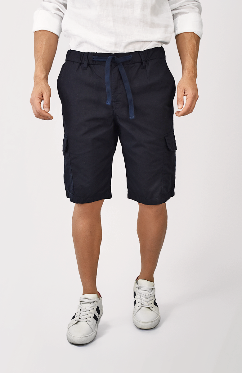 Bermuda Tipo Cargo Azul Para Hombre