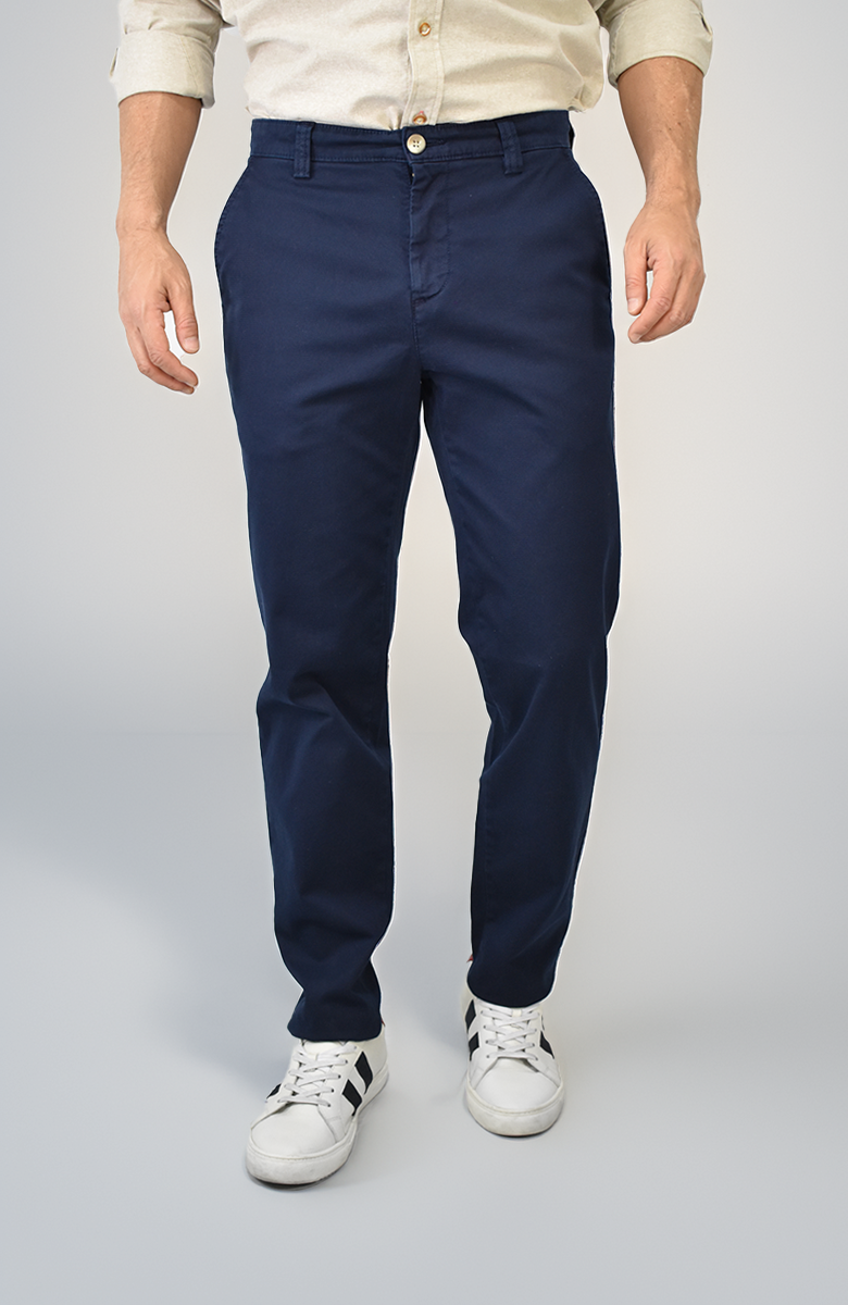Pantalón de Dril texturizado Azul para Hombre