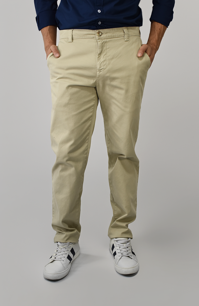 Pantalón de Dril texturizado Caqui para Hombre
