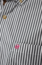 Camisa Manga larga a Rayas Negra para Hombre