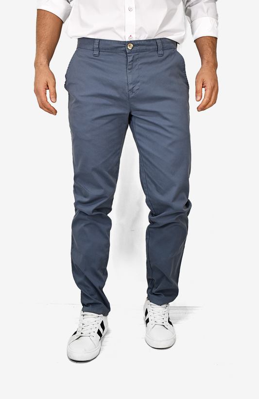 Pantalón Tipo Chino Gris Oscuro Para Hombre