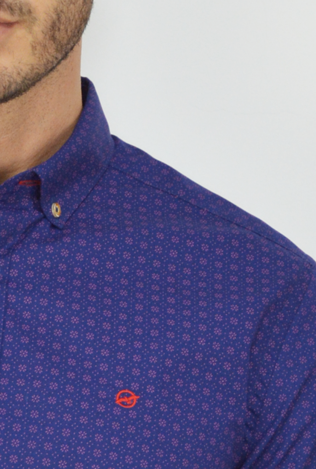 Camisa manga larga azul para hombre DMCMML07