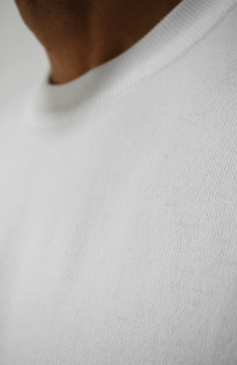 Camiseta Tejida Marfil Para Hombre