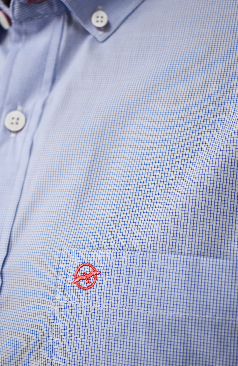 Camisa manga larga a cuadros Azul para Hombre