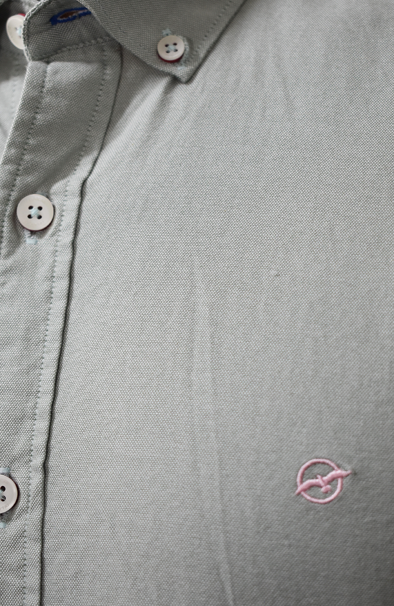 Camisa Manga Larga Oxford Verde  para Hombre