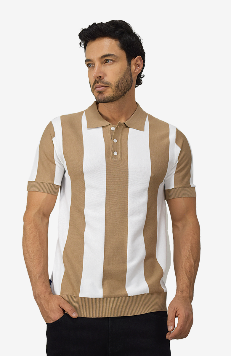 Camiseta tipo Polo tejida Azul  para Hombre
