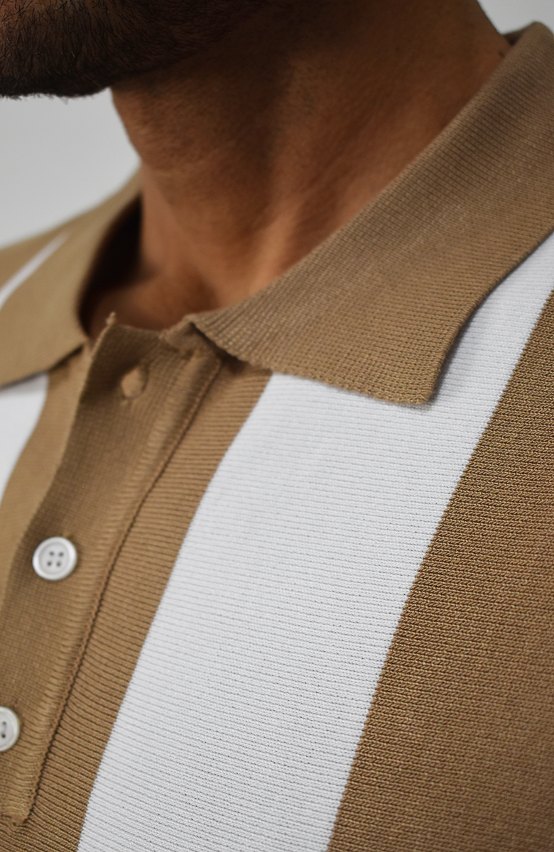 Camiseta tipo Polo tejida Azul  para Hombre