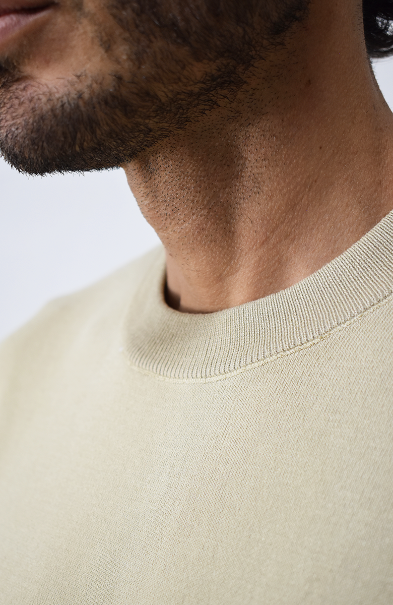 Camiseta Tejida Kaki Para Hombre